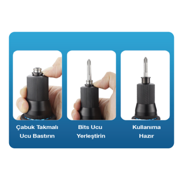 6mm. 1700 RPM Shut-Off Düz Havalı Tornavida