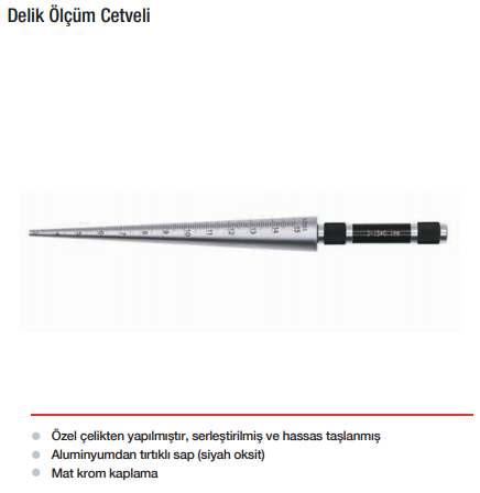 WERKA Delik Ölçüm Cetveli