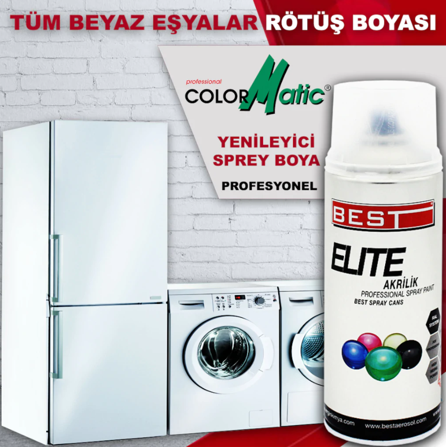 BEST Çamaşır Makina Boyası Beyaz 400 ML -  Beyaz Eşya Boyası