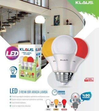 KLAUS Led 3 Renk Bir Arada Lamba