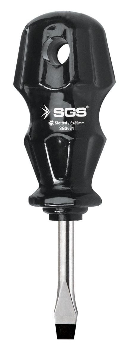 SGS 664 - 6x35 Düz Topaç Tornavida (BLACK SERİES)