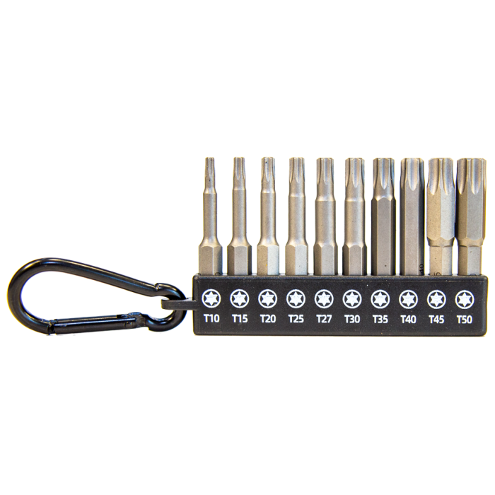 10 Parça 50mm S2 Manyetik Bits Seti - Torx Grubu