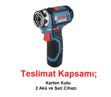 BOSCH GSR 12V-15 FC Akülü Vidalama 12 Volt