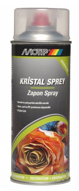 MOTİP Çiçek Parlatma Kristal Hızlı Kuruyan Parlak Vernik Sprey 400ML