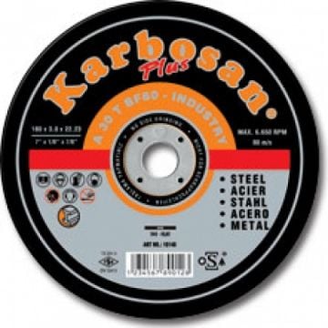 KARBOSAN Metal Kesme Taşı 230 x 3.0 x 22 Bombeli Tip (25 Adet)