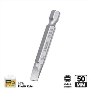SGS3960 - DÜZ UÇLU BİTS S2 SL5,5*50mm Sand-Pro Series