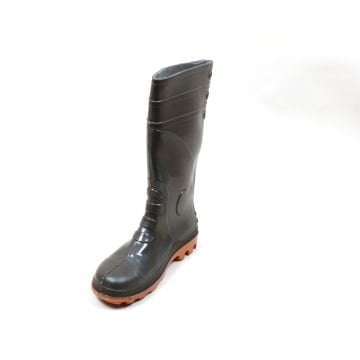 GEZER Haki Kauçuk Çelik Burunlu Çalışma Çizmesi Botu