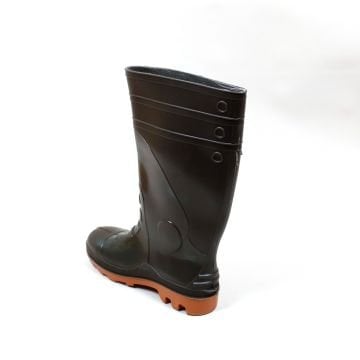 GEZER Haki Kauçuk Çelik Burunlu Çalışma Çizmesi Botu