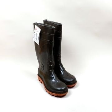 GEZER Haki Kauçuk Çelik Burunlu Çalışma Çizmesi Botu