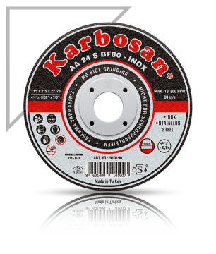 KARBOSAN 115 x 1.0 x 22 İnox Kesme Taşı  (Paslanmaz Çelik İnce Kesme Diski)