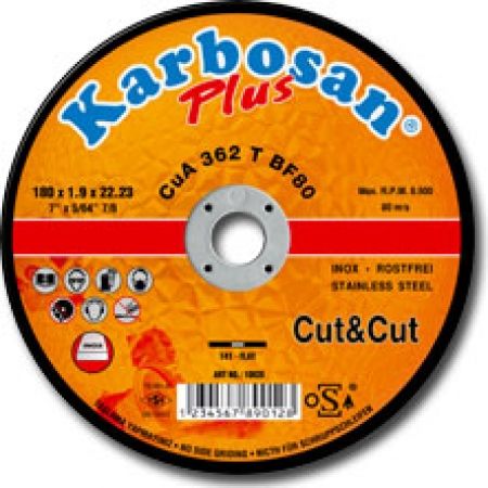 KARBOSAN Cut & Cut Kesme Taşı 115 x 1.6 x 22 (25 Adet)