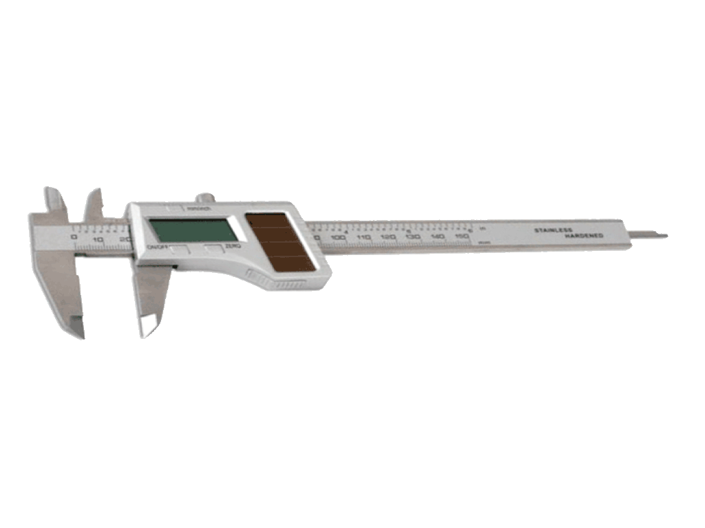 DW Dijital LDC Ekran Işık Enerjili Solar Kumpas 0-150mm