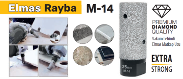 SGS M14 Elmas Rayba Mermer Granit Kuvars Taş Delme Pançı