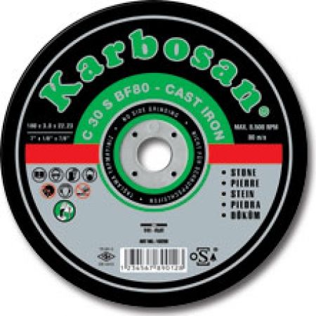 KARBOSAN SC Kesme Taşı 115 x 2.5 x 22 Bombeli Tip (50 Adet)