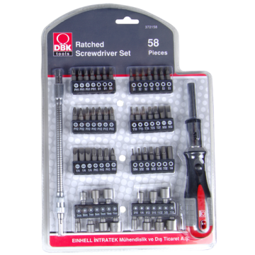 DBK 372158 Tornavida Bits Ucu Seti 58 Parça