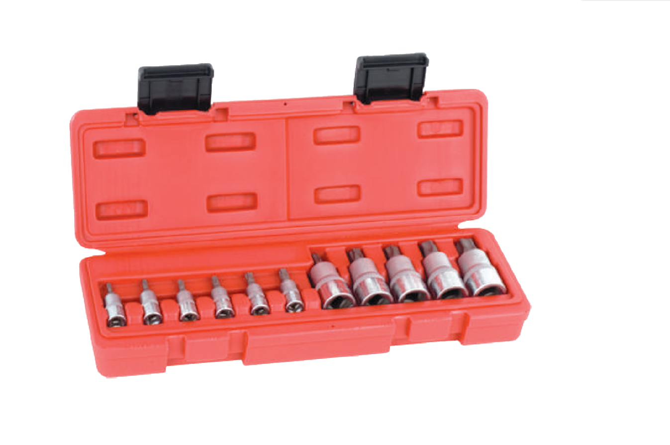 RICO 1/4 - 1/2 TORX LOKMA SETİ TAKIMI 5 KÖŞE - 11 PARÇA ((007-RC9802)