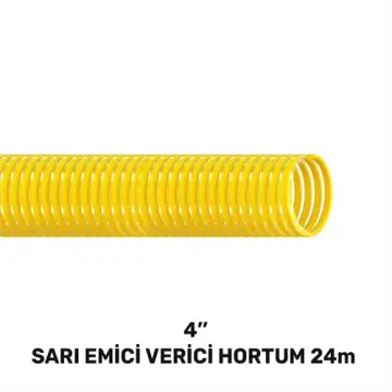 SGS4363 - 4'' SARI EMİCİ VERİCİ HORTUM 1 METRE FİYATI -  (2170 Gram/ Metresi)