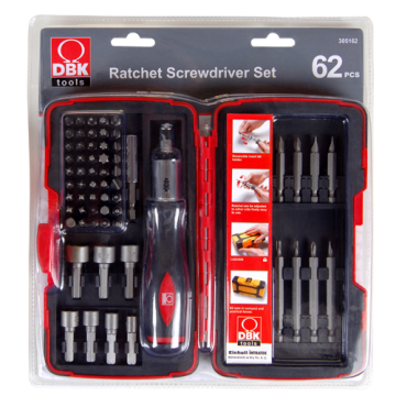 DBK 305162 Cırcır Tornavida Bits Ucu Seti 62 Parça ( Çantalı )