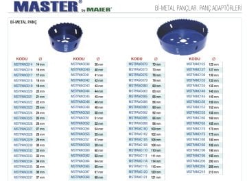 MASTER Bi Metal Panç - Alçıpan Ahşap MDF Pvc Plastik Delici Delme Ucu Ø 100mm