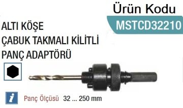 MASTER Bi Metal Panç - Alçıpan Ahşap MDF Pvc Plastik Delici Delme Ucu Ø 100mm