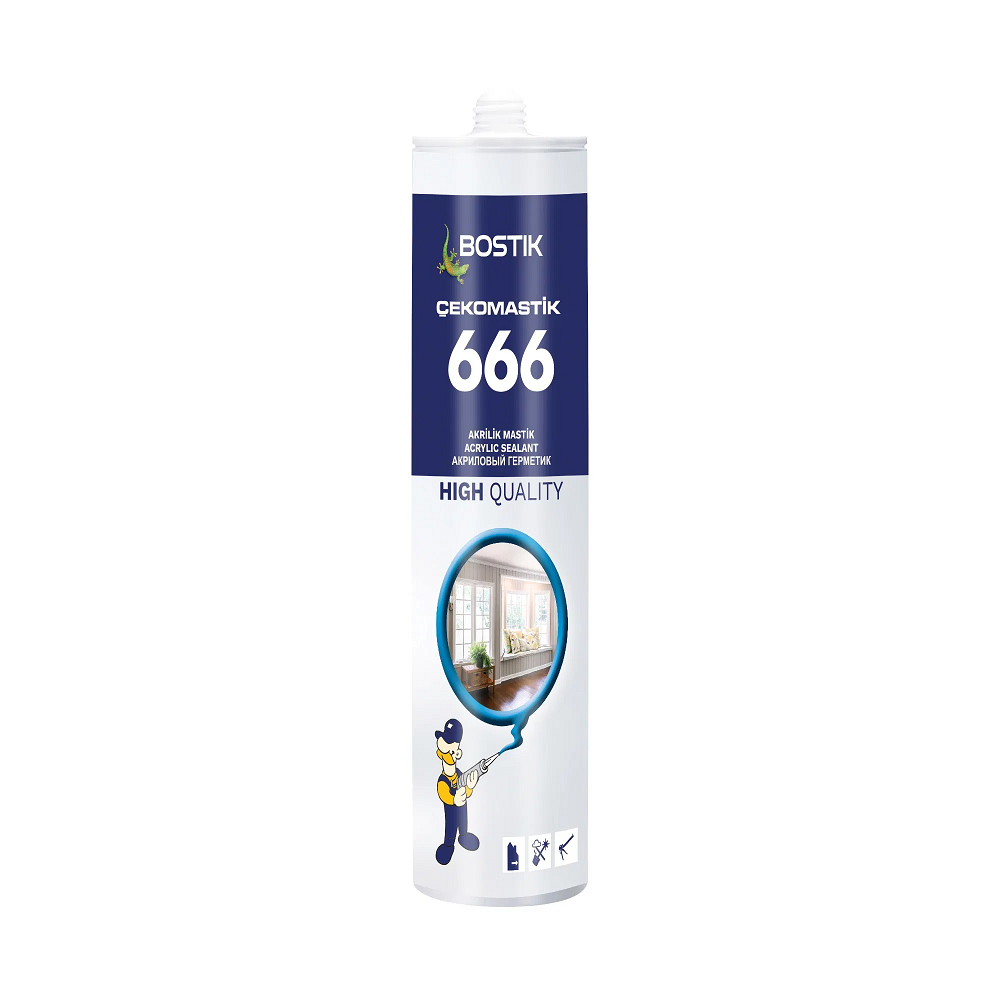 BOSTİK Çekomastik 666 Siyah Montaj Mastik 310 ML - 25 Adet