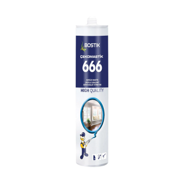 BOSTİK Çekomastik 666 Siyah Montaj Mastik 310 ML - 25 Adet