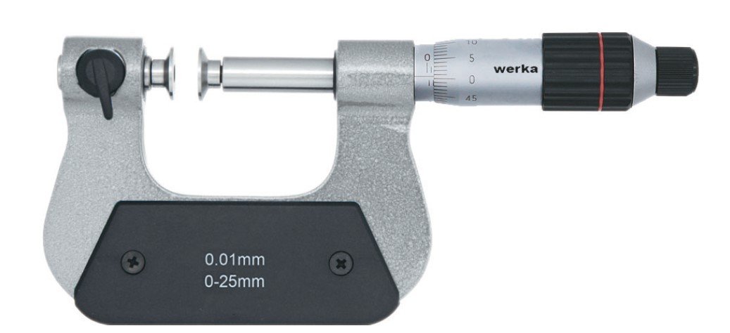 WERKA Değiştirlebilir Uçlu Mikrometre 0.01mm