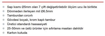WERKA Değiştirlebilir Uçlu Mikrometre 0.01mm