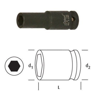 OSAKA Havalı İnch Lokma Ucu Uzun 1/2''