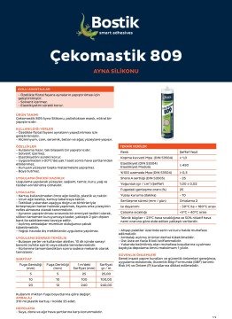 BOSTİK Çekomastik 809 Ayna Silikonu Şeffaf 310 ML - 25 ADET