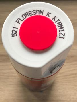 AKÇALI 521 Floresan Koyu Kırmızı Sprey Boya 400 ML
