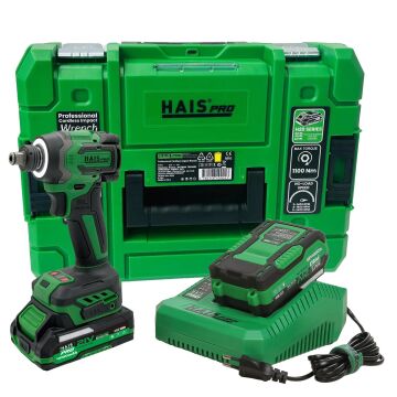 HaisPro (RB-DB2108 W) 21 Volt 4 Amper 320 Nm Akülü Profesyonel Darbeli Vidalama Seti - Çift Akülü