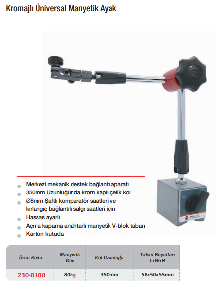 WERKA Kromajlı Üniversal Manyetik Ayak 80kg