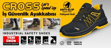 SGS No:45 Cross S1 Çelik Burunlu Spor İş Ayakkabısı - Ergonomik - Antistatik - Su Geçirmez - Nefes Alır