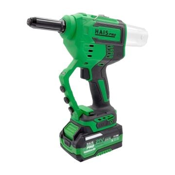 HaisPro (RB-LM64) - 6.4mm - 21 Volt - 4 Amper Akülü Profesyonel Perçin Makinesi Tabancası - Çift Akülü