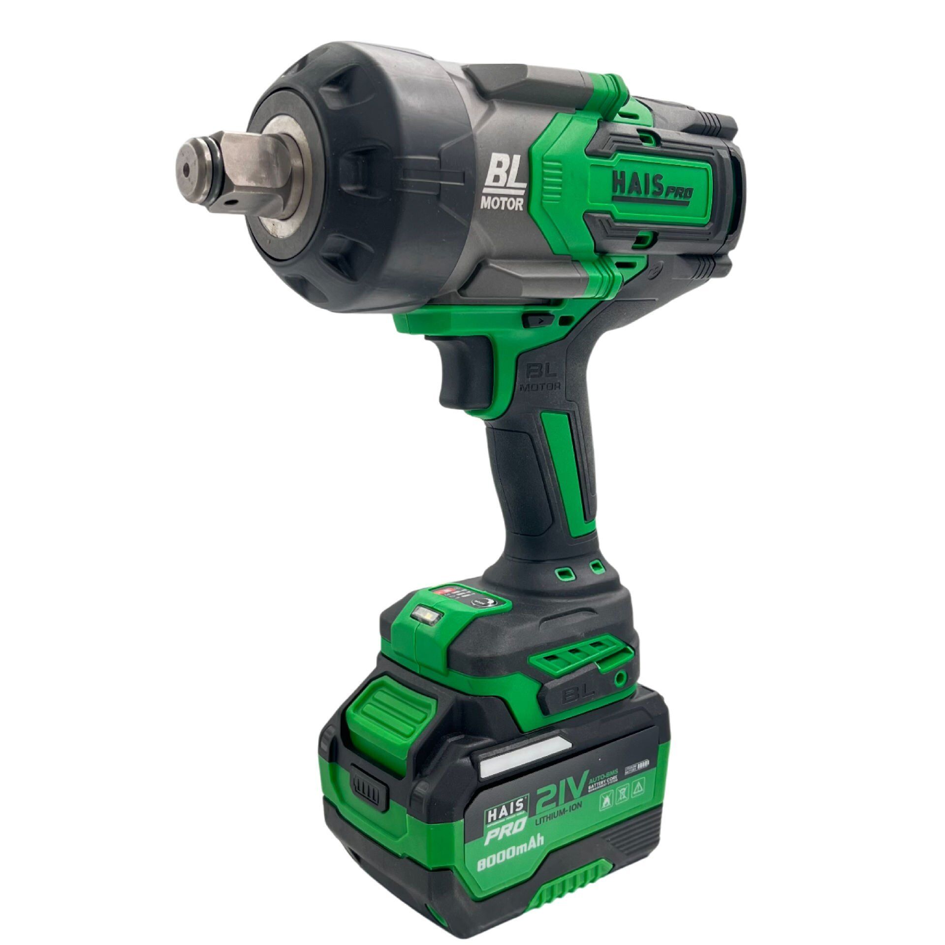 HaisPro (RB-826) - 3/4'' - 2300 Nm - 21 Volt 4 Amper - Akülü Profesyonel Darbeli Somun Sıkma Makinesi - Çift Akülü