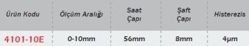 WERKA 4101-15E Komparatör Saati 0-10mm