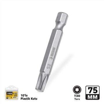 SGS3932 - SGS TORX UÇLU BİTS S2 T30 75mm Sand-Pro Series