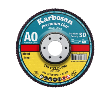 KARBOSAN 115mm - 80 Kum Alüminyum Oksid Flap Disk