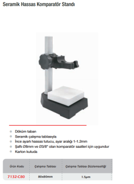 WERKA Seramik Hassas Komparatör Standı 80x80mm