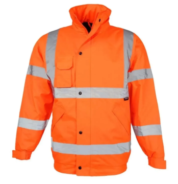 Fosforlu Turuncu Parka Kışlık Mont Reflektörlü