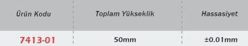WERKA Elektronik Sıfırlama Mastarı 50mm - 0.01mm