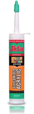 AKFİX AS606 Silikonize Akrilik Mastik 24 Adet Altın Meşe