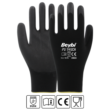 BEYBİ Pu Touch Poliüretan Kaplı Polyester Eldiven