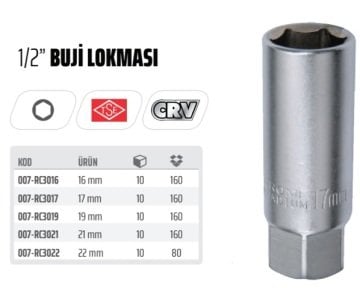 RİCO 1/2 Buji Lokma Ucu