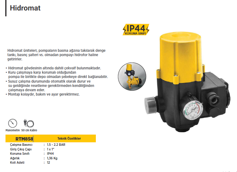 RTR Max Hidromat 1.360 KG