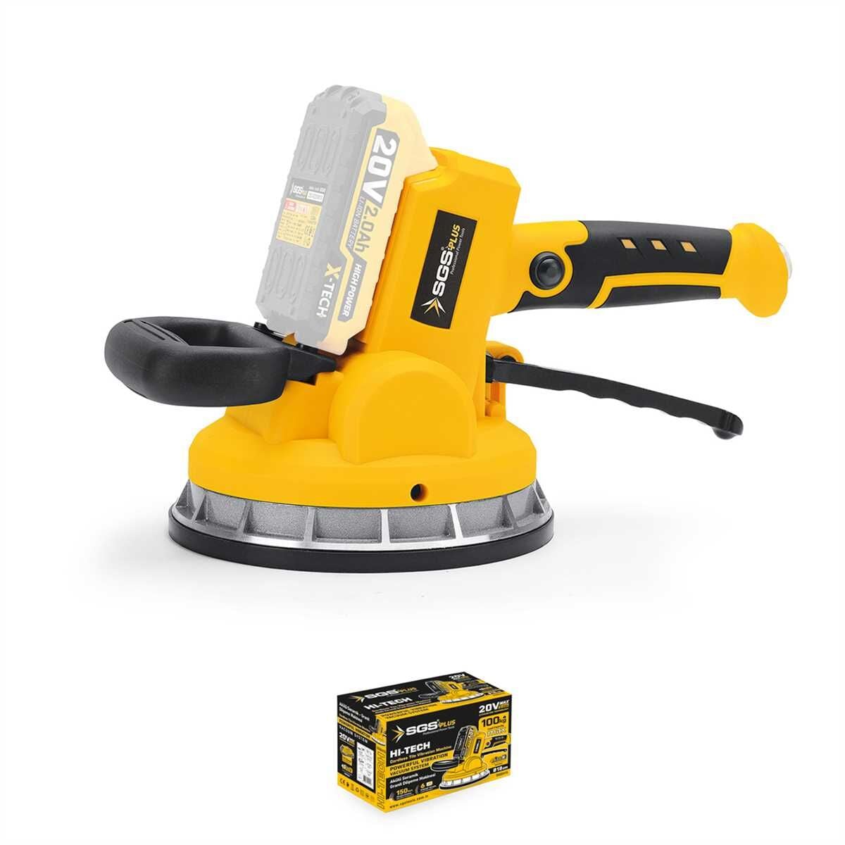 SGS5415B - 20 Volt 2 Amper AKÜSÜZ Titreşimli Seramik Granit Döşeme Makinesİ - Solo Makina