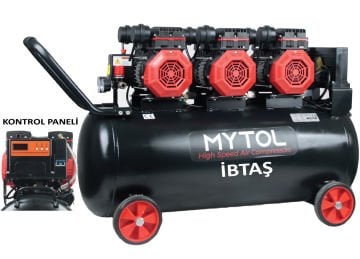 MYTOL MYK1002 - 100 Litre 6 HP Yağsız Yüksek Hızlı Hava Kompresörü 3 Kafa