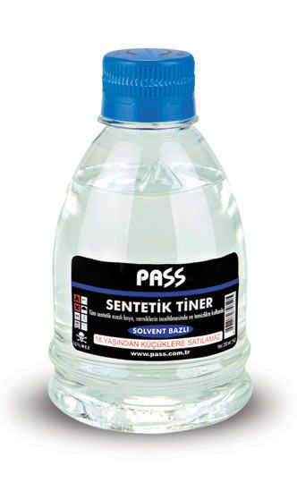 PASS Sentetik Tiner Solvent Bazlı - 200 gram ( 48 Adet )