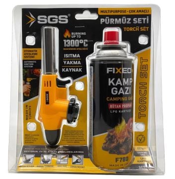 SGS782 Kamp Gazı Ocağı Çakmaklı Mangal Kamp Pürmüz Ateş Yakma Seti